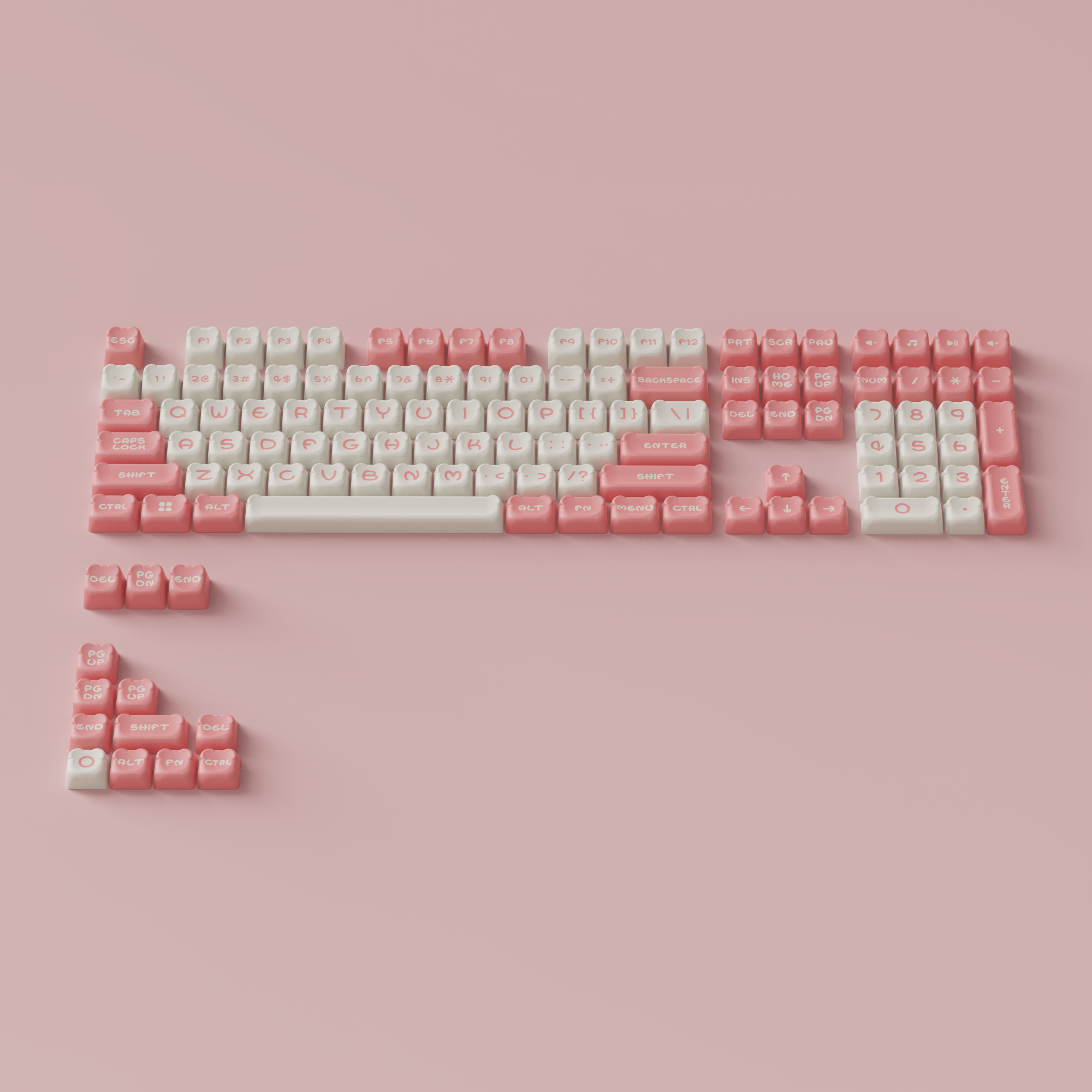 Sakura Bear Keycap Set (122-Key)