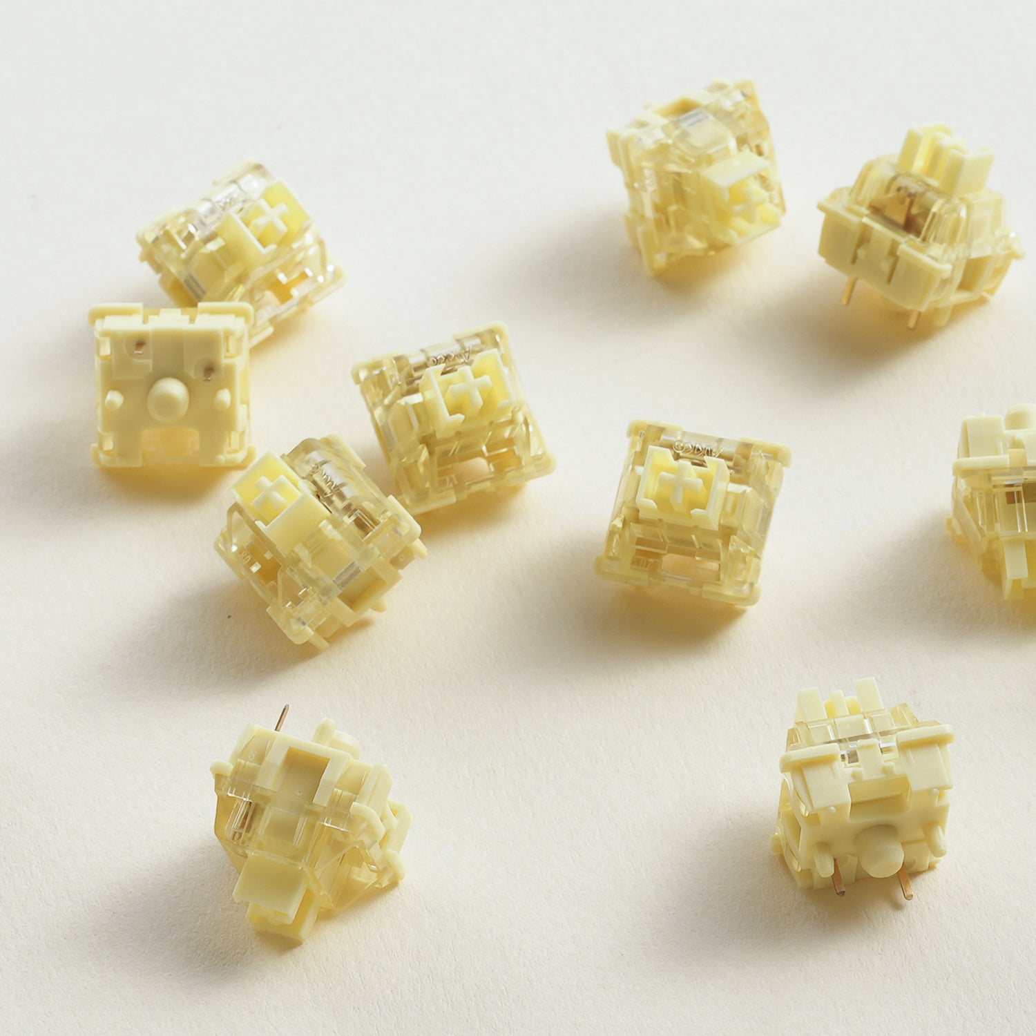 A set of Akko V3 Cream Yellow Pro Switches