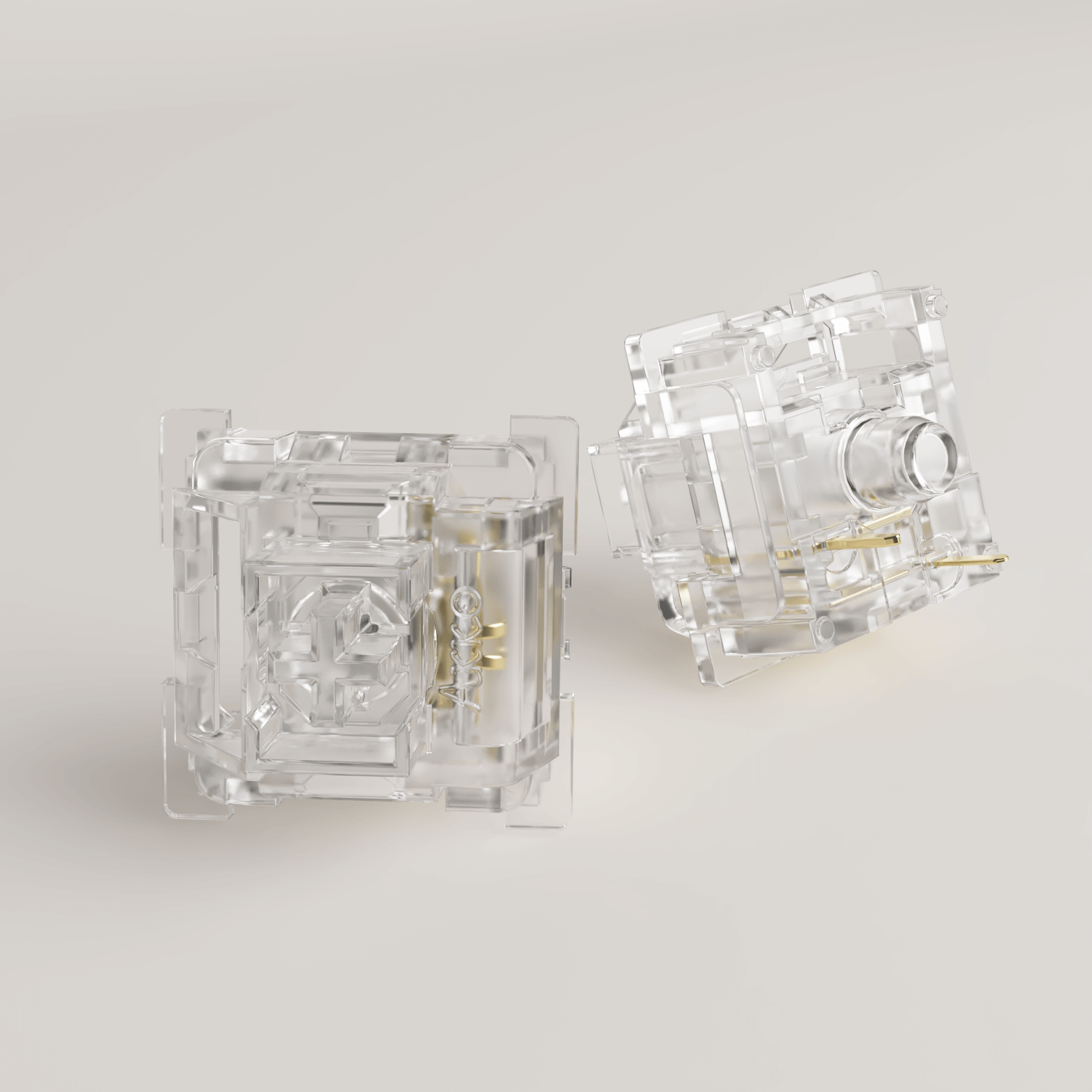 Akko V3 Crystal Pro linear switches upper and lower side details