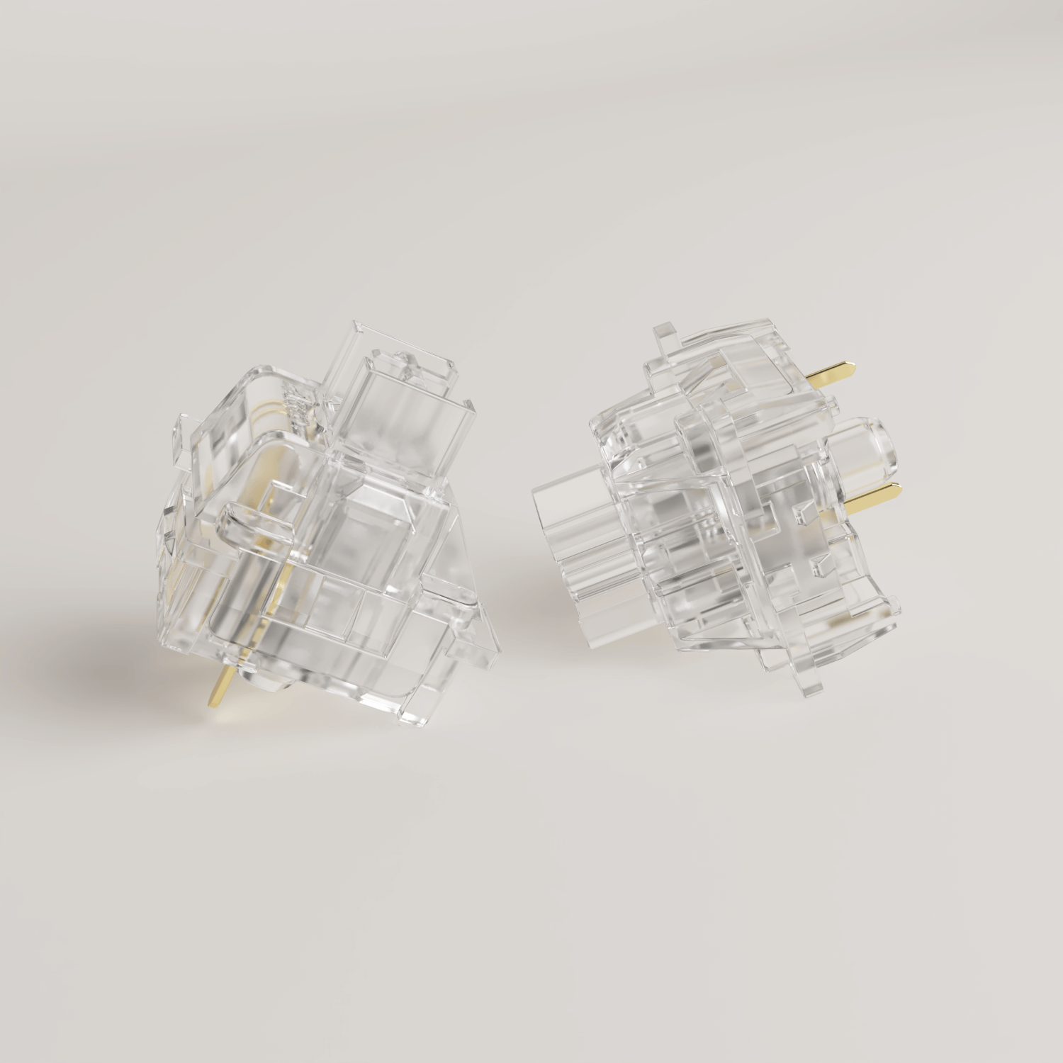 Akko V3 Crystal Pro linear switches right and left side details