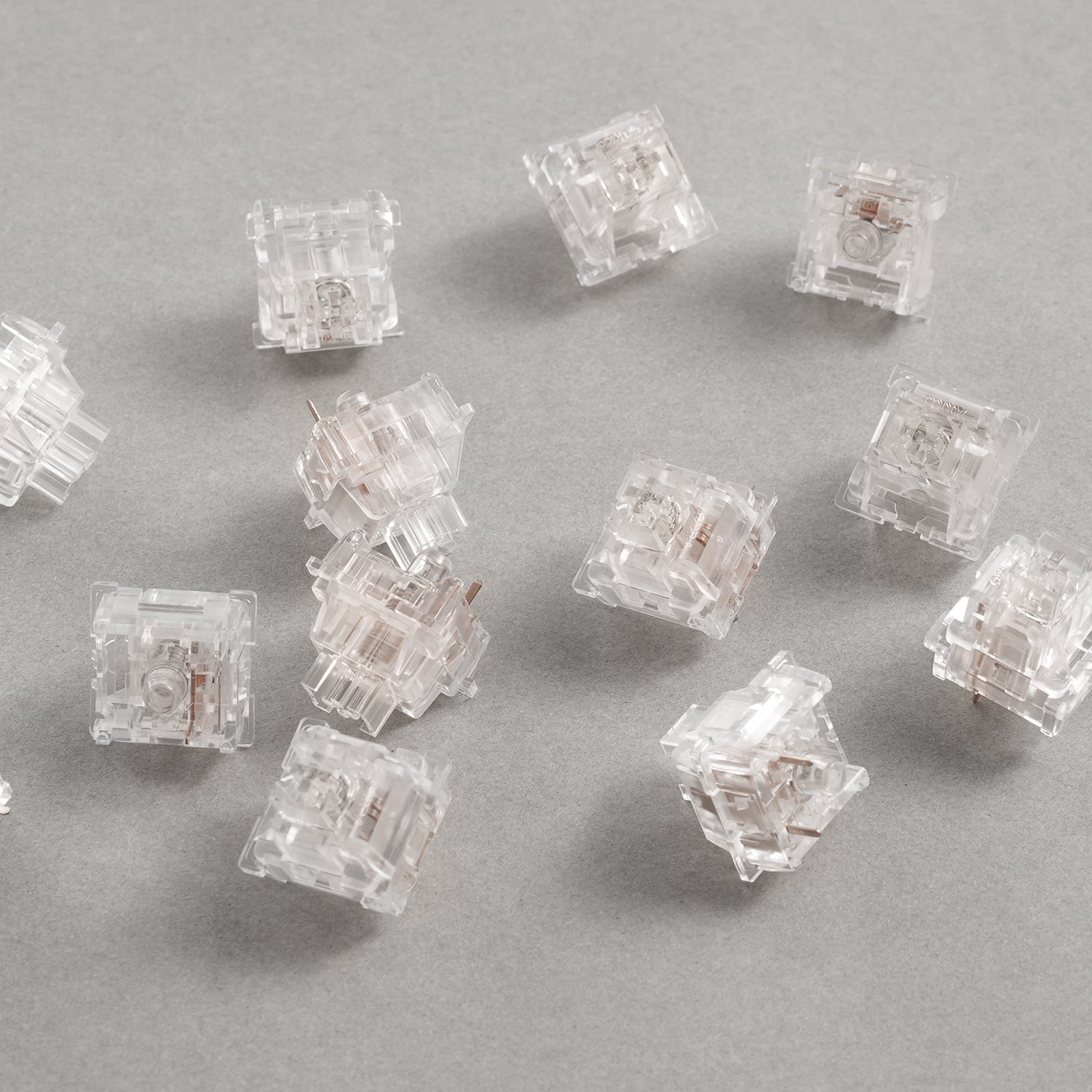 A collection of Akko v3 crystal pro switches