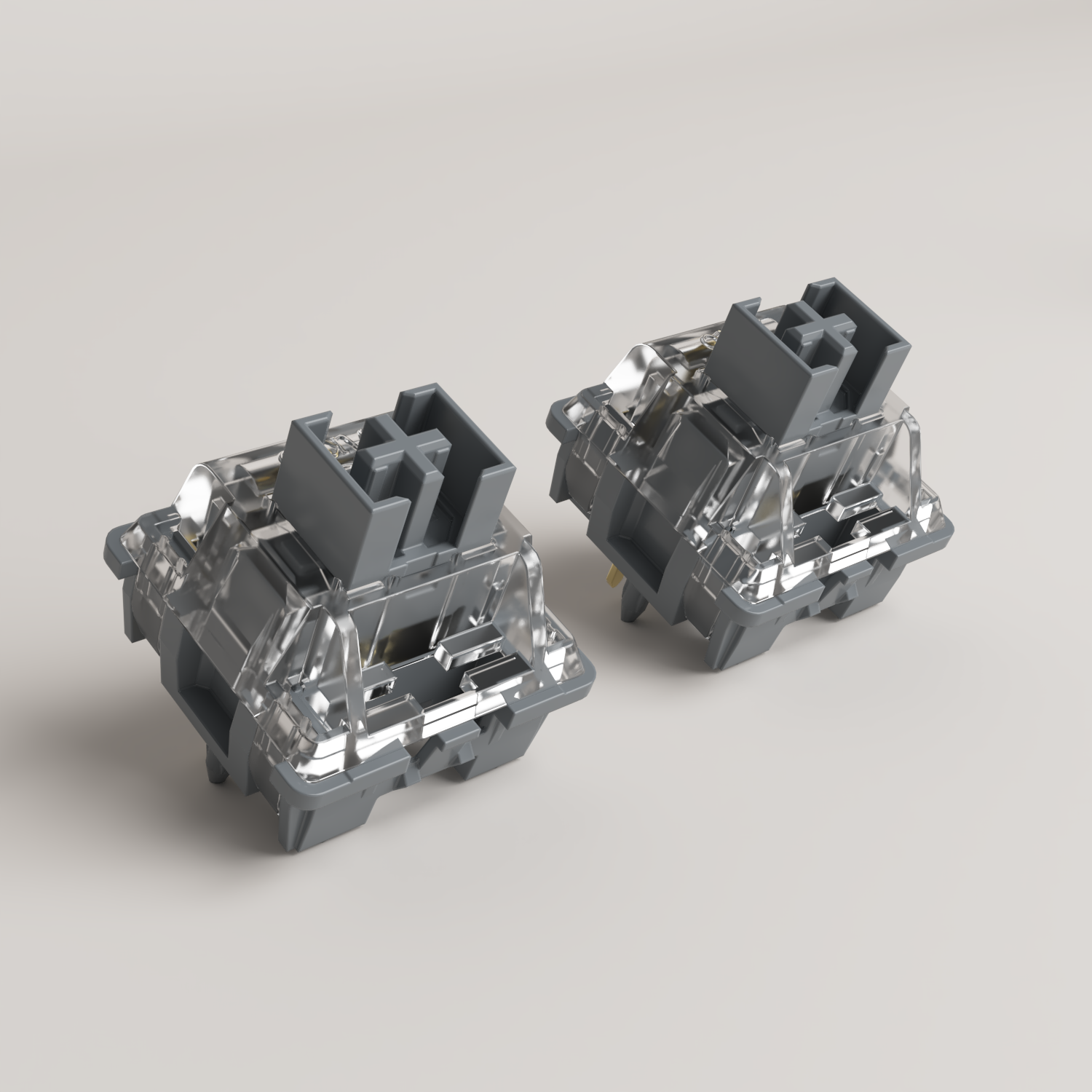 Two Akko V3 Silver Pro Switches in line