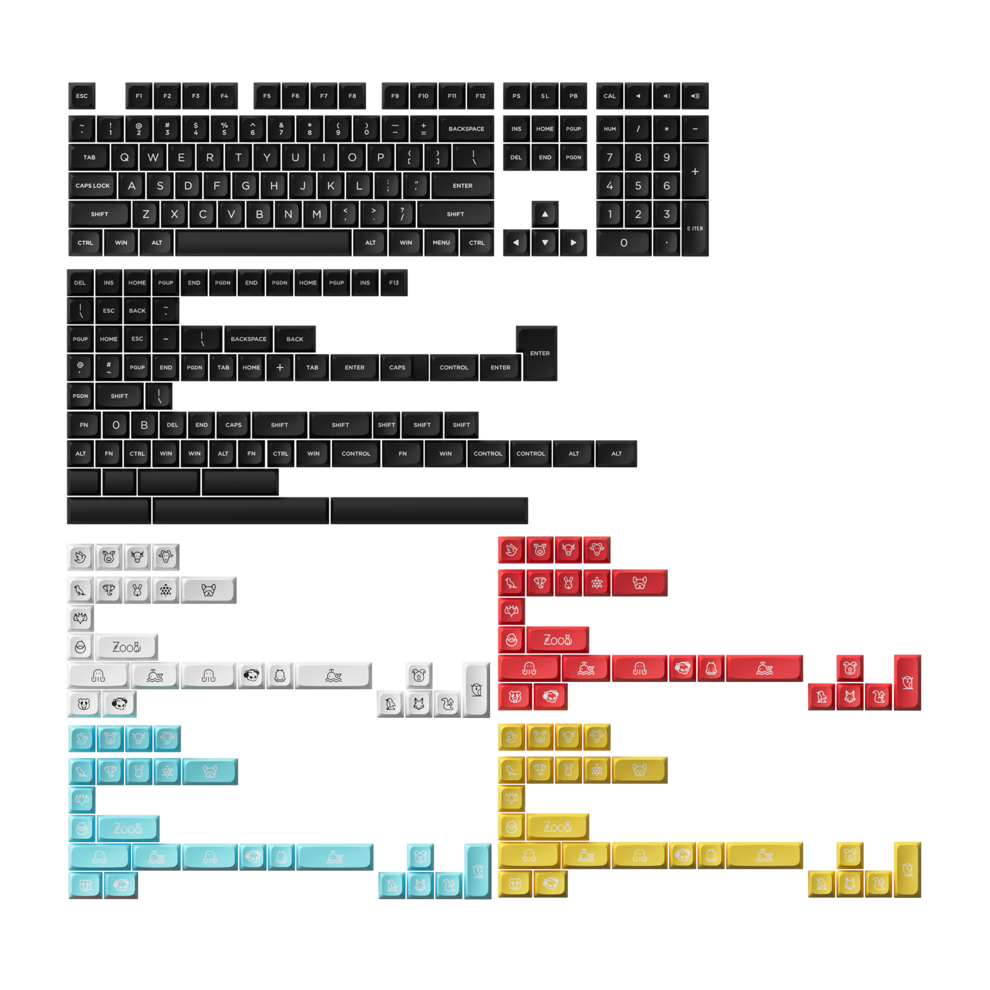 WOB Building Blocks Keycap Set(282-Key)