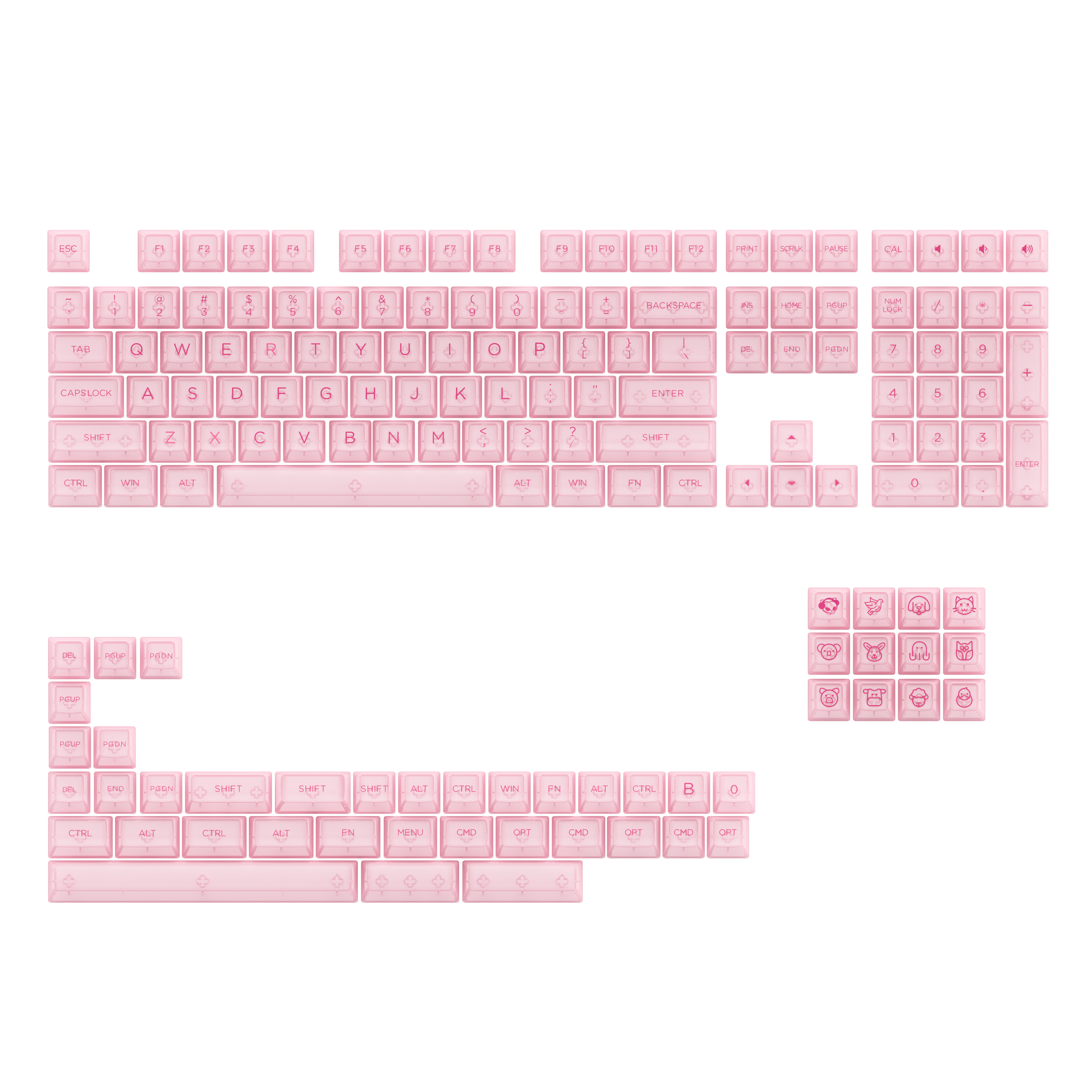 ASA Clear Keycap Set (155-Key)