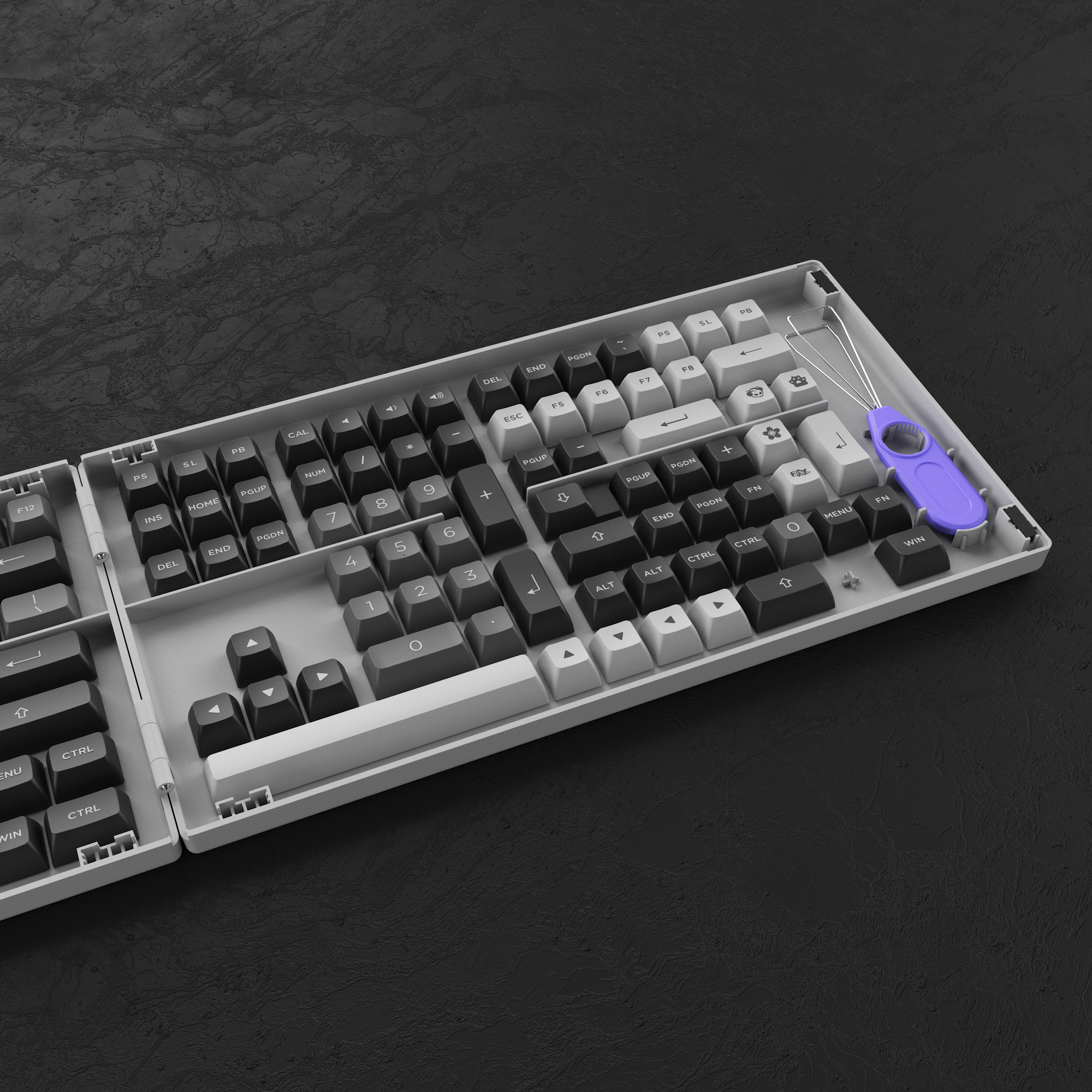 Black & Silver Keycap Set(197-Key)