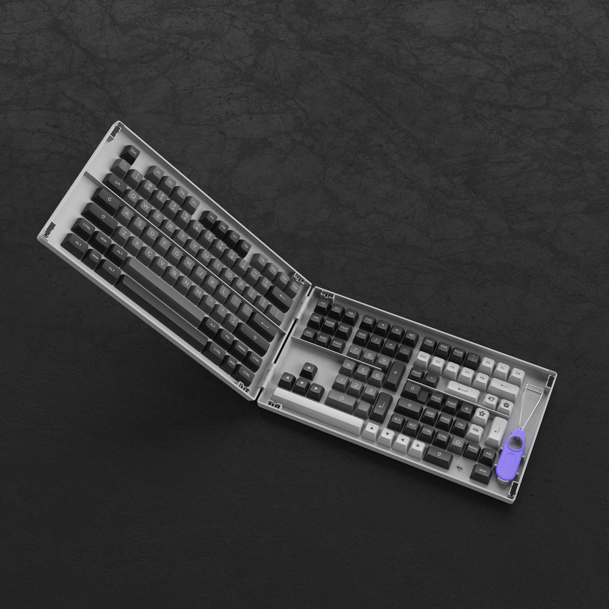 Black & Silver Keycap Set(197-Key)