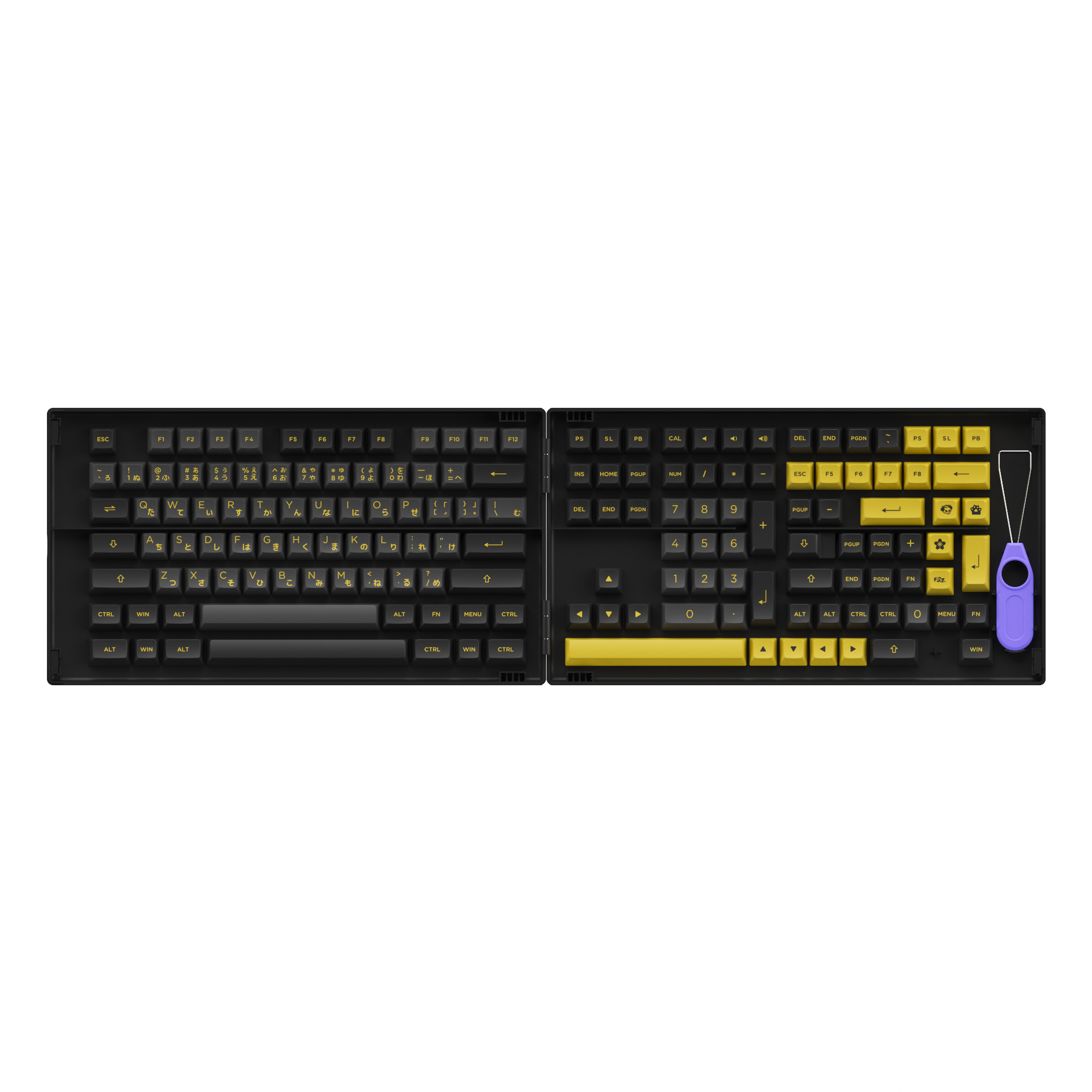 Black & Gold Keycap-Set Hiragana Version(158-Key)