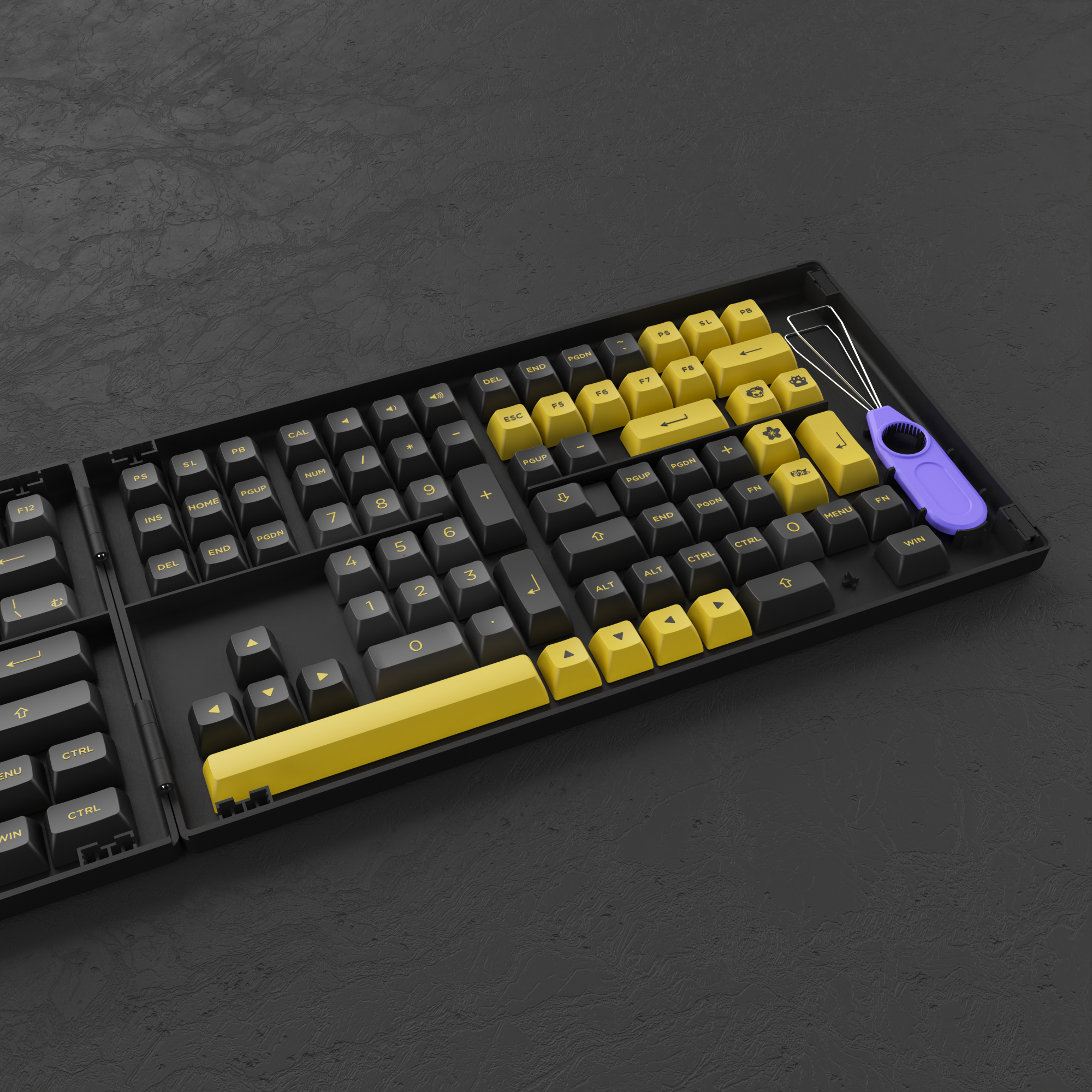 Black & Gold Keycap-Set Hiragana Version(158-Key)