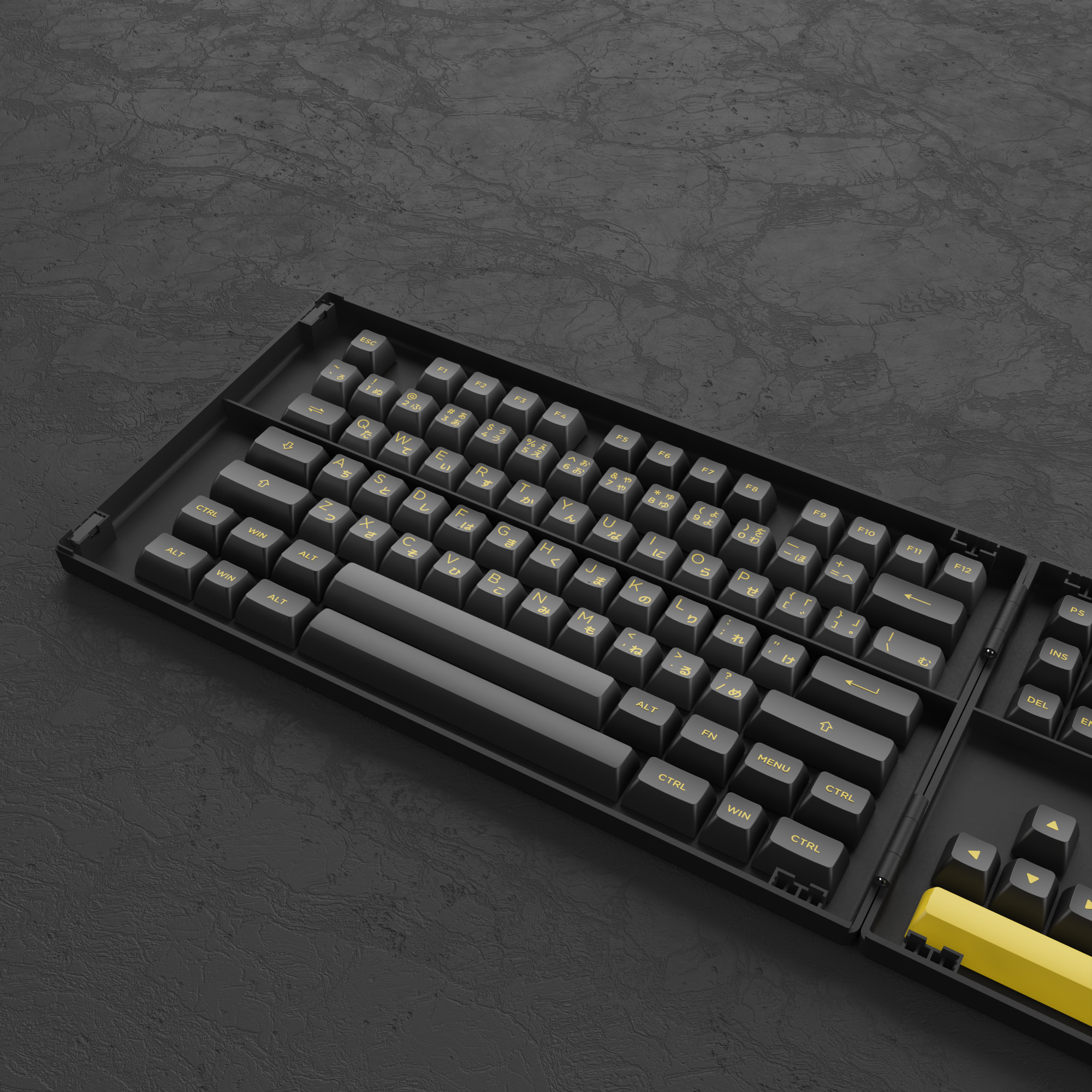 Black & Gold Keycap-Set Hiragana Version(158-Key)