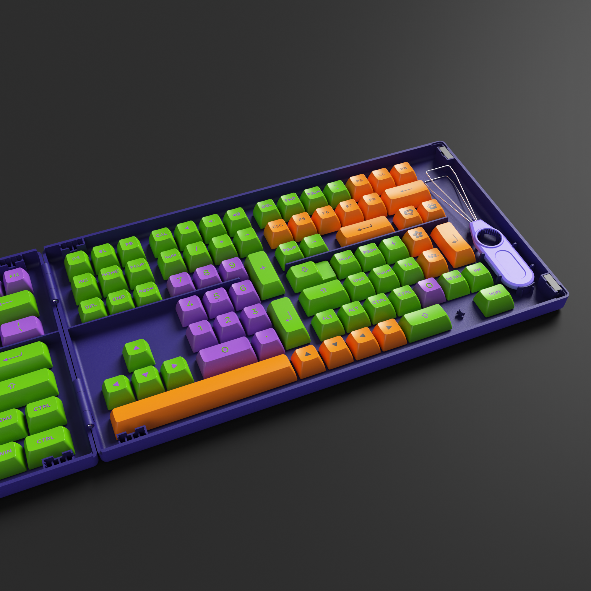 EVA-01 Themed Keycap Set (158-key)