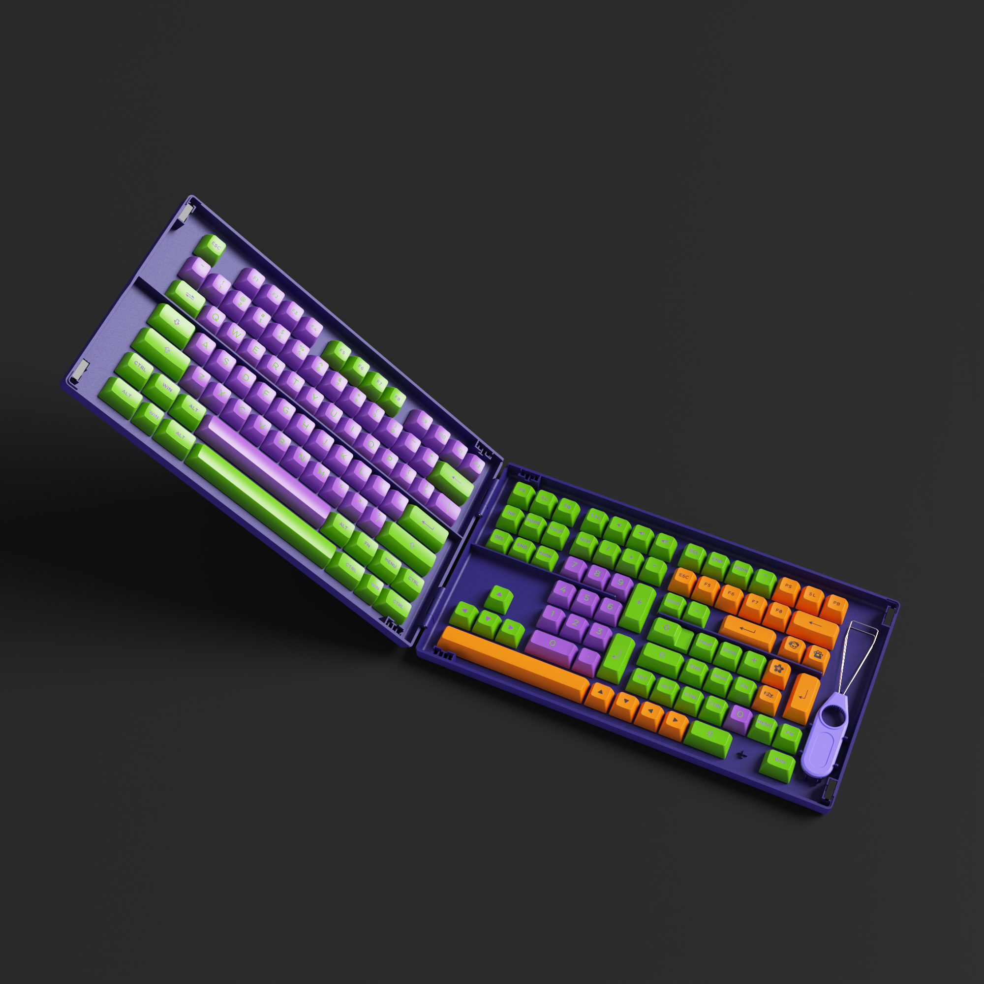 EVA-01 Themed Keycap Set (158-key)