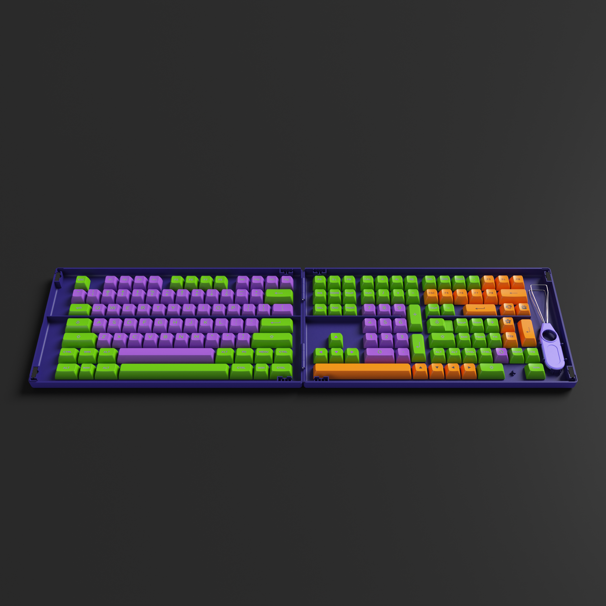 EVA-01 Themed Keycap Set (158-key)