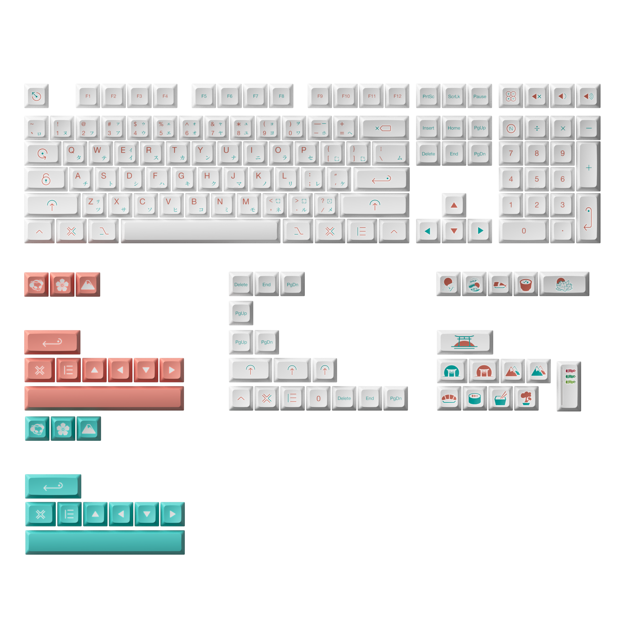 Red Fuji Keycap Set (161-Key)