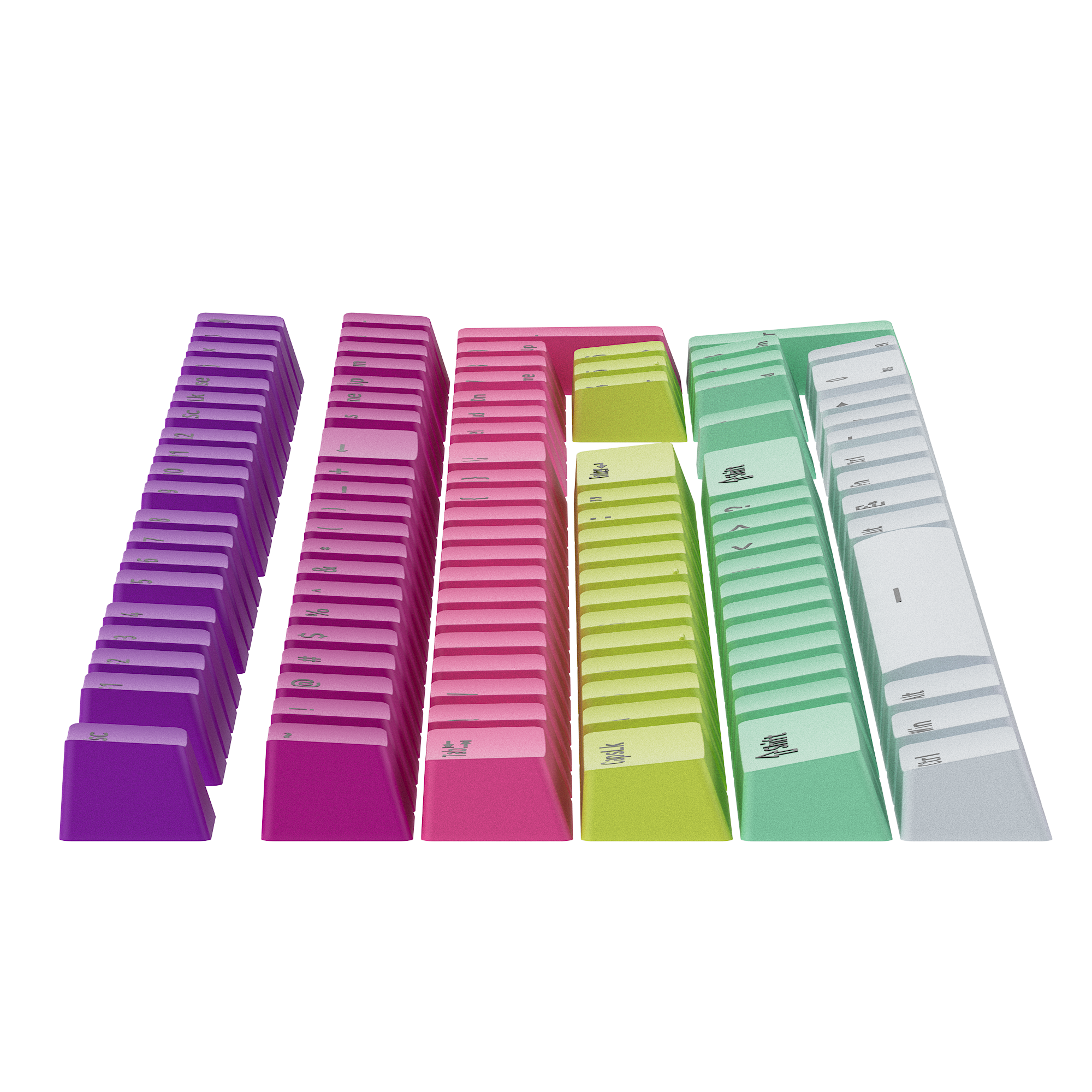 Rainbow Gradient Keycap Set (132-key)